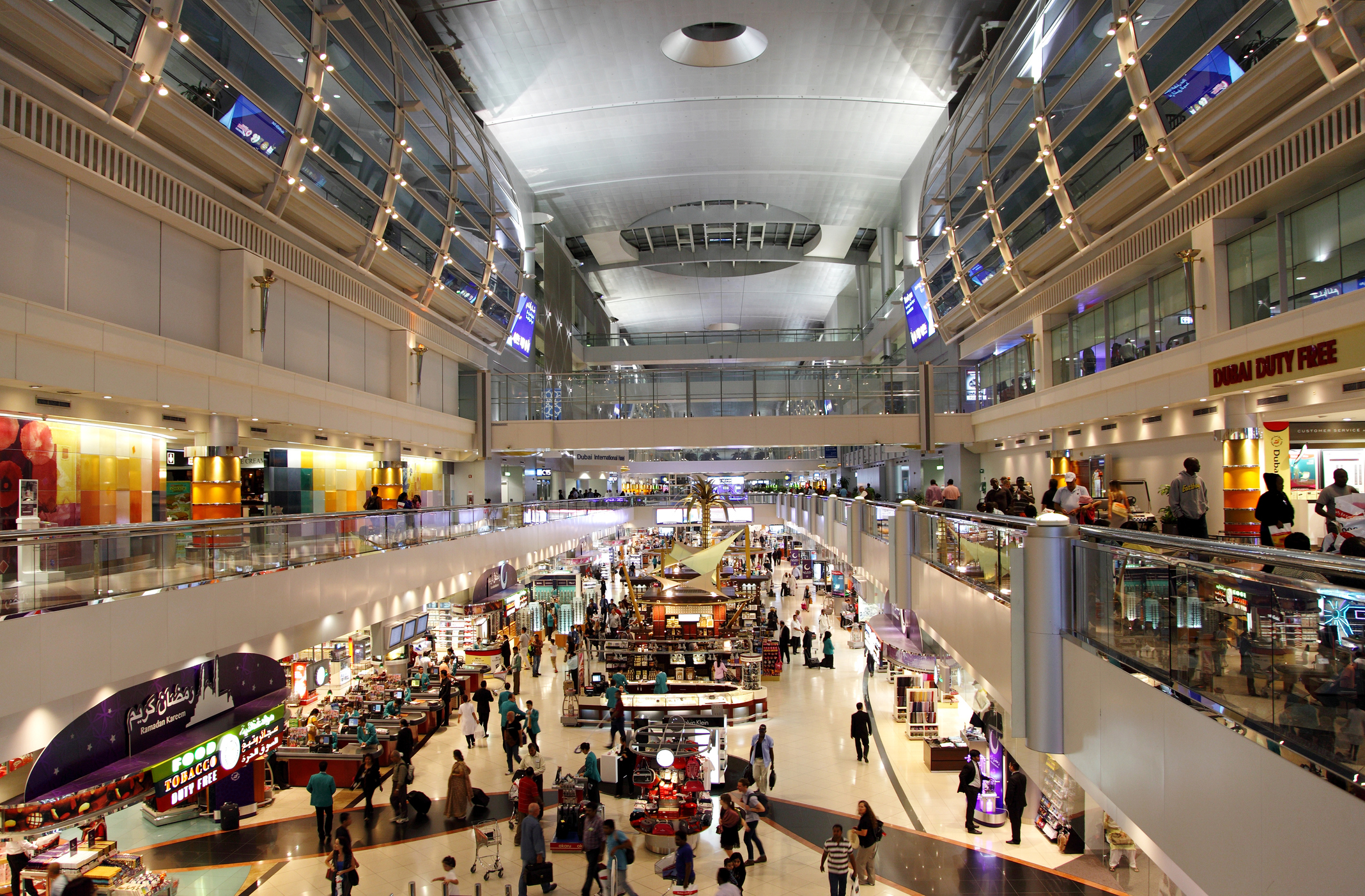 Winkels op de luchthaven van Dubai