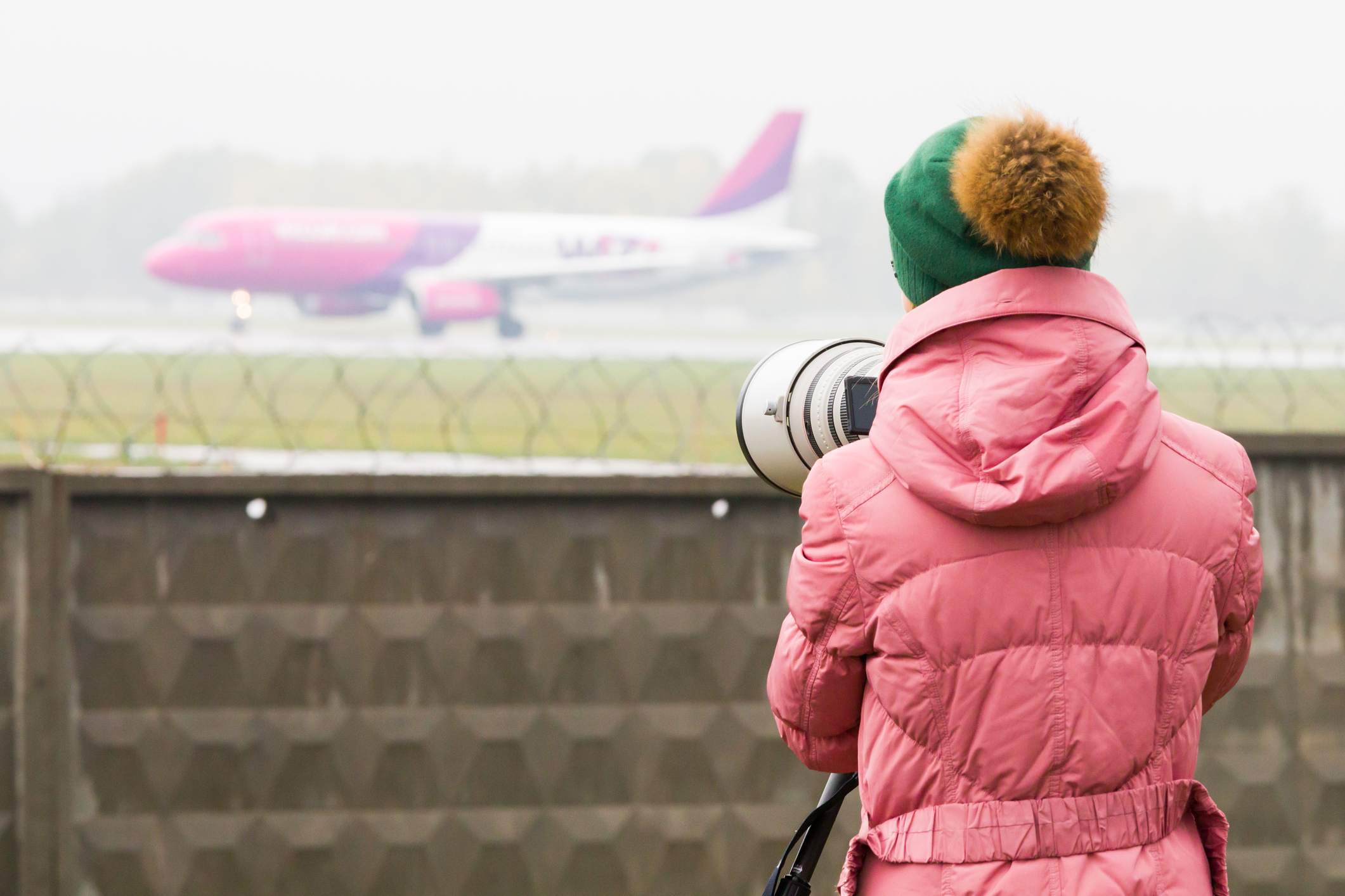 Planespotting met camera buiten