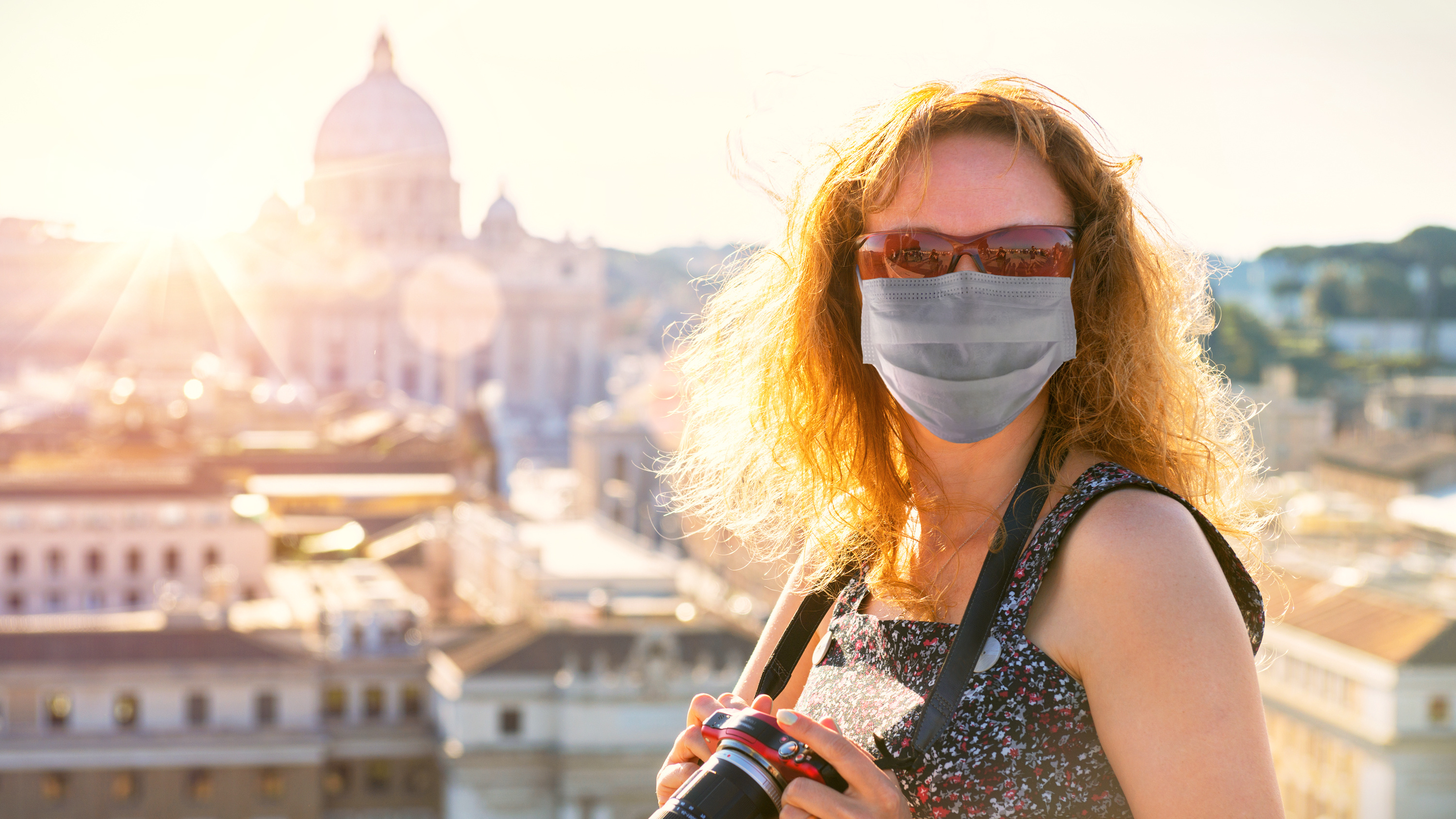 Woman on holiday in italy