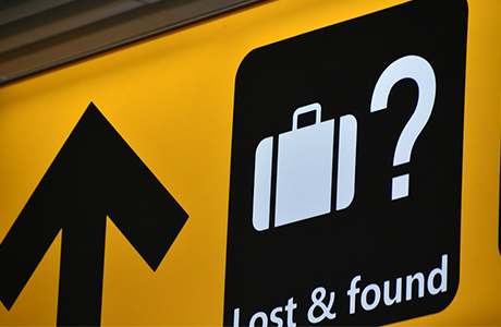 Lost property office at the airport