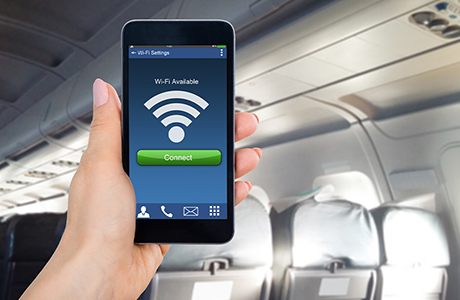 WLAN-Empfang im Flugzeug